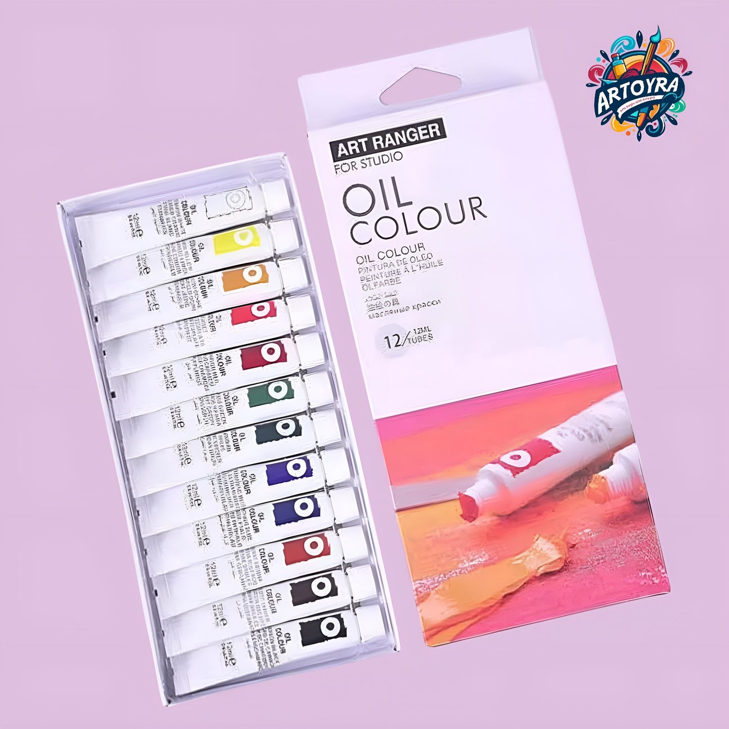 pack of 12 oil paint art rangers for painting high quality