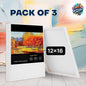 Pack of 3 Stretched Canvases – Ideal for Artists & Hobbyists! 🖌️