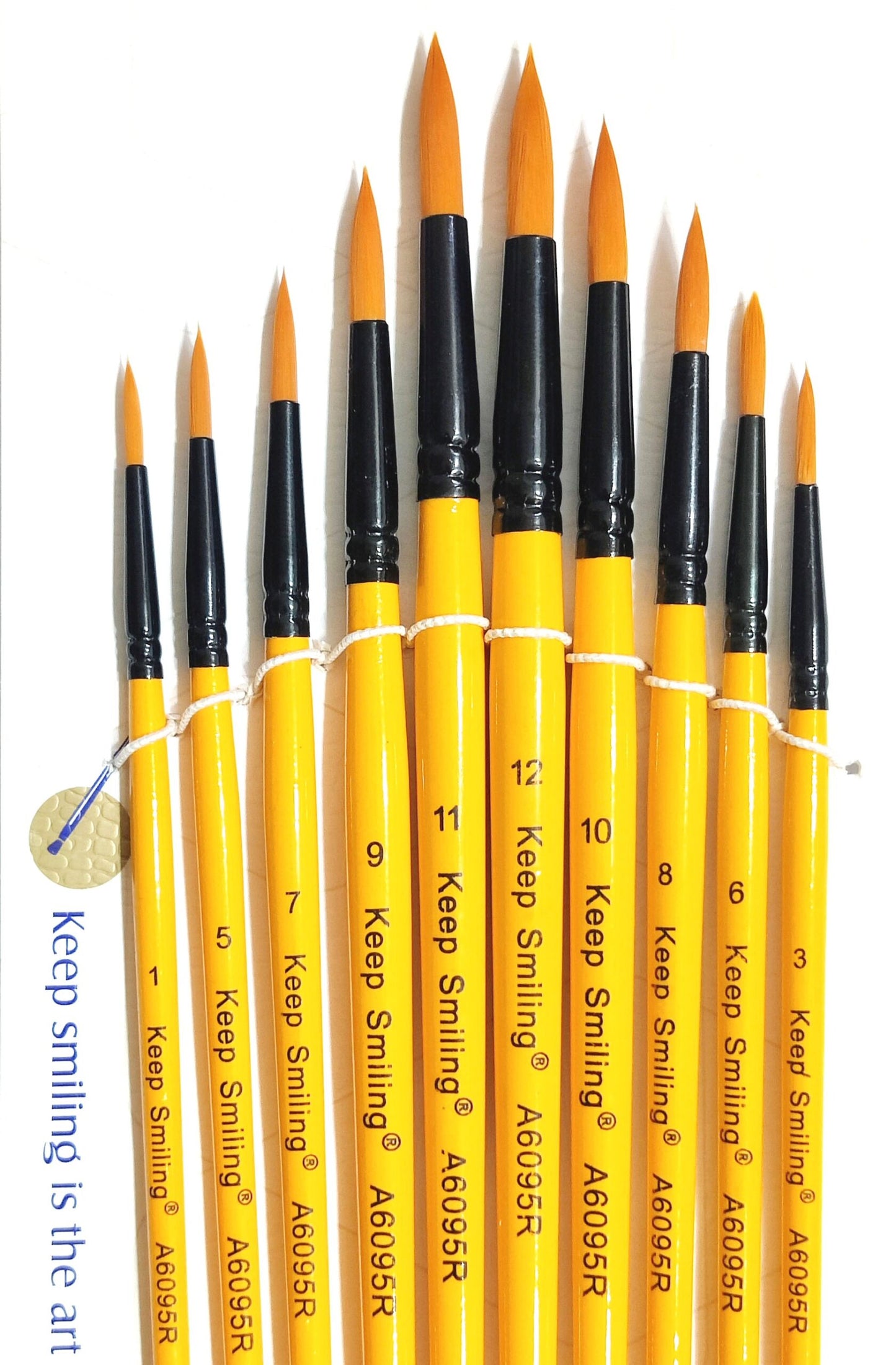 pack of 10 high quality Keep smiling brush for painting canvas